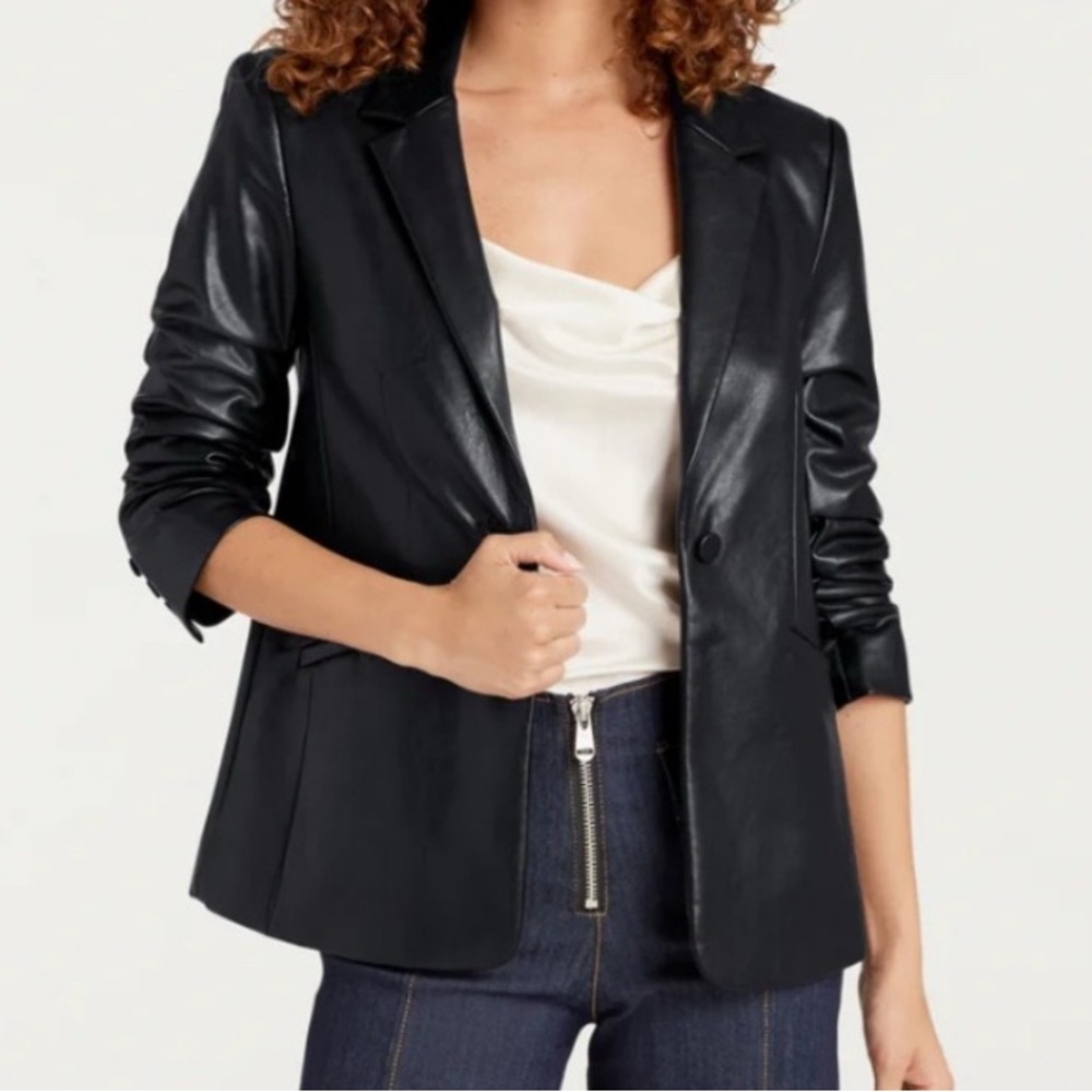 Cinq a Sept Kylie faux leather Blazer